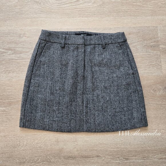 Vero Moda Lizzie Mini Skirt Herringbone Tweed EU 36 US 4 UK 8 New Without Tags - Picture 7 of 13